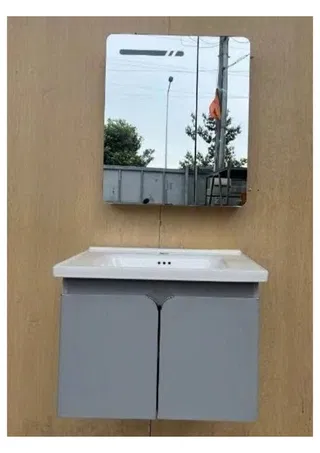 Bộ Tủ Lavabo Nhôm Tổ Ong TNN5601 (Xám)