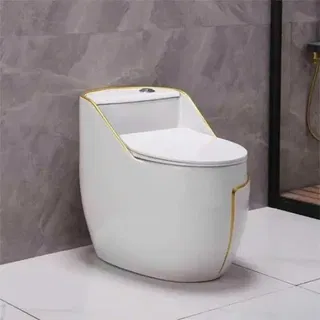 Bồn cầu 1 khối HONORCY C-70 trắng chỉ vàng