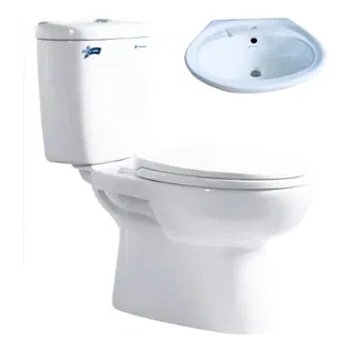 Bồn cầu 2 khối Thiên Thanh King nắp thường + Lavabo LT04
