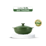 Nồi dưỡng sinh sứ Minh Long Healthycook Luna (Nồi cạn) 5.0 L + nắp