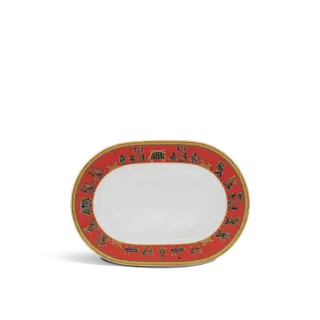 Dĩa oval sứ Minh Long - Tulip Trắng - Trống Đồng 3