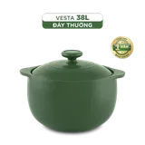 Nồi dưỡng sinh sứ Minh Long Healthycook Vesta (Nồi tròn cao) 38 L + nắp