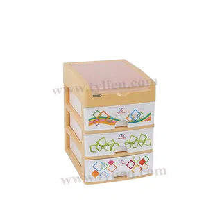 Tủ Nhựa Mini L Trắng Sữa 4 Ngăn nhựa Tý Liên No.0725