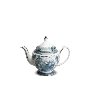 Bình trà sứ Minh Long 1.3 L + nắp - Hoàng Cung - Hồn Việt vàng