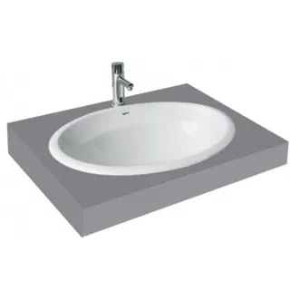 Lavabo chậu rửa mặt Viglacera CD21 bán âm dương vành