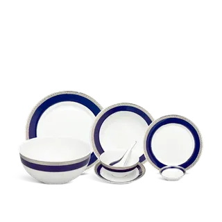 Bộ đồ ăn sứ Minh Long 6 người 32 sản phẩm - Sago - Thiên Tuế Xanh