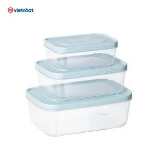 Bộ hộp thực phẩm chữ nhật Hokori Việt Nhật 6533
