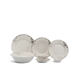 Bộ đồ ăn sứ Minh Long 6 người 32 sản phẩm - Đài Các - Trang Trí Bạch Kim