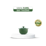 Nồi dưỡng sinh sứ Minh Long Healthycook Vesta (Nồi tròn cao) 0.85 L + nắp