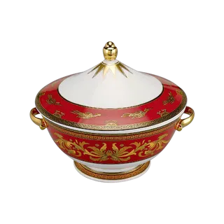 Thố sứ Minh Long 22 cm + nắp - Hoàng Cung - Quốc Sắc