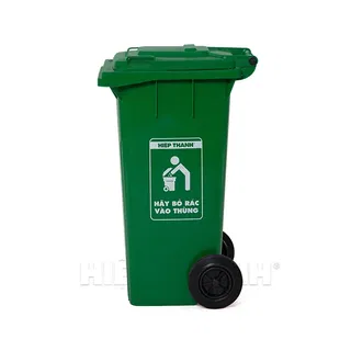 Thùng rác công cộng Hiệp Thành 120 lít bánh xe