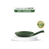 Chảo tay cầm dưỡng sinh sứ Minh Long Healthycook 24 cm (CK)