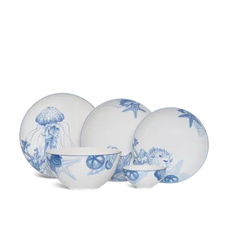 Bộ đồ ăn sứ Minh Long 17 sản phẩm - Timeless IFP - Đại Dương Sương Mờ