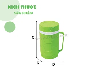 Ca Giữ Nhiệt Thể Thao - 1L nhựa Tý Liên No.1022