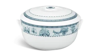 Thố sứ Minh Long 18 cm + nắp - Jasmine - Thôn Dã