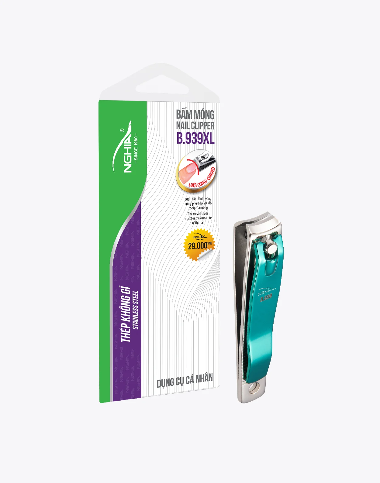 Bấm móng Kềm Nghĩa B.939 xanh lá