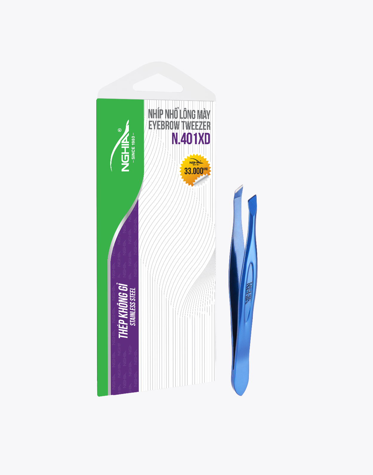 Nhíp Kềm Nghĩa vỉ giấy N-401 xanh dương