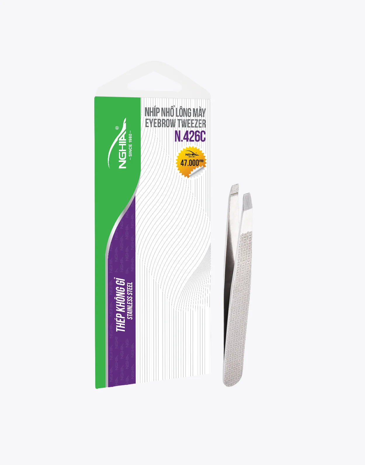 Nhíp hoa văn Kềm Nghĩa hình đồng xu N.426C