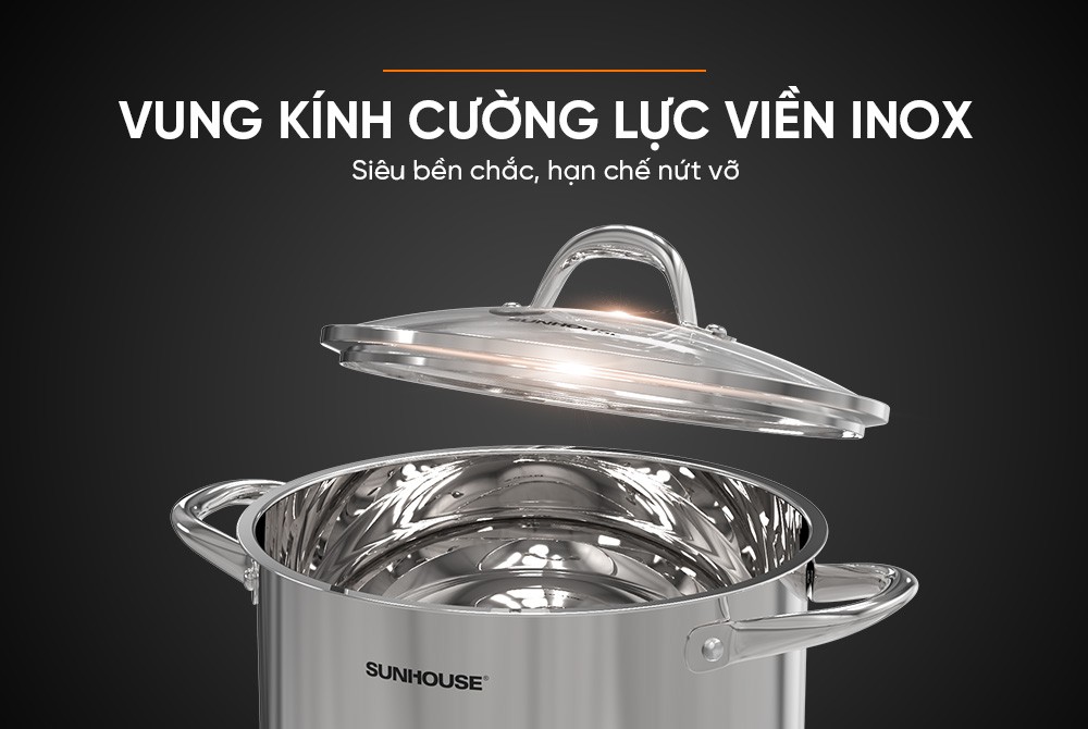 Nồi Inox 3 đáy Sunhouse SHG301-18