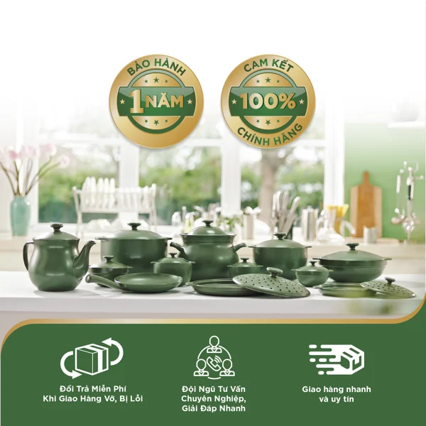 Combo 6 nồi dưỡng sinh sứ Minh Long Healthycook (0.35/0.4/2 0.55/ 2 0.85)