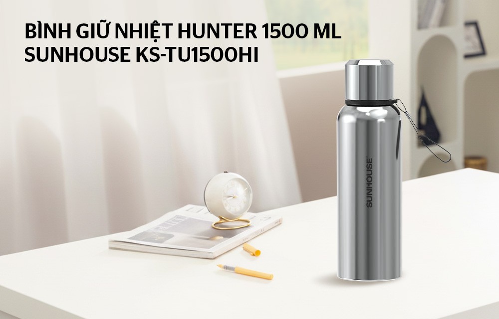 Bình giữ nhiệt Hunter 1500 ml Sunhouse KS-TU1500HI