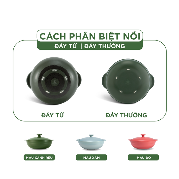 Nồi dưỡng sinh sứ Minh Long Healthycook Luna (Nồi cạn) 2.0 L + nắp (CK)