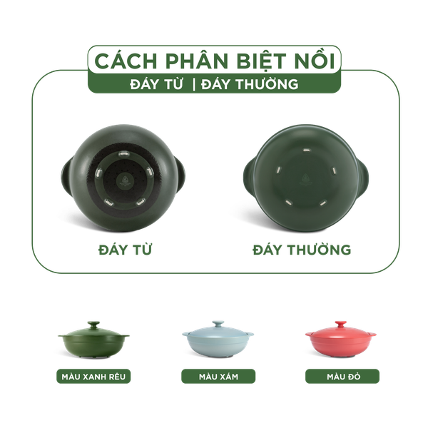 Nồi dưỡng sinh sứ Minh Long Healthycook Luna (Nồi cạn) 3.0 L + nắp (CK) (bếp từ)