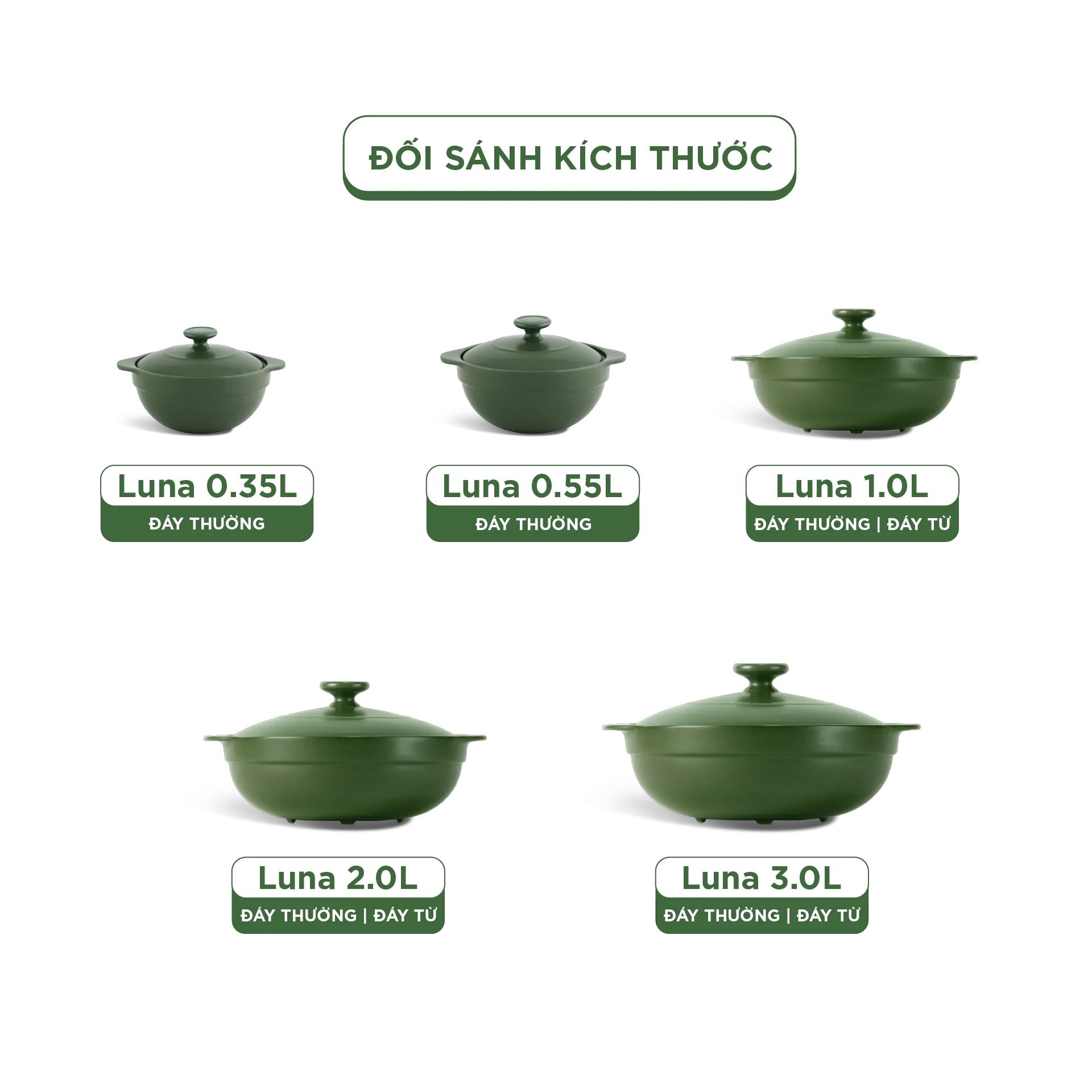 Nồi dưỡng sinh sứ Minh Long Healthycook Luna (Nồi cạn) 5.0 L + nắp
