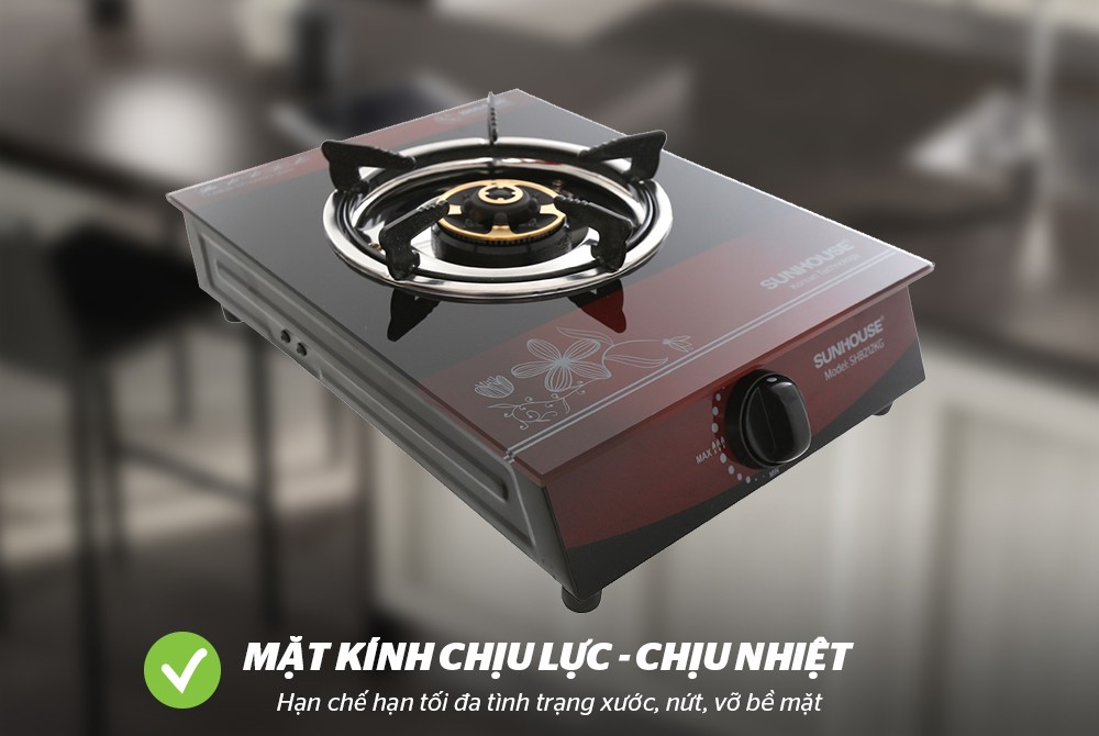 Bếp gas đơn dương kính Sunhouse SHB212KG