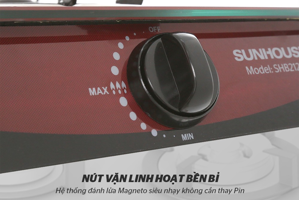 Bếp gas đơn dương kính Sunhouse SHB212KG