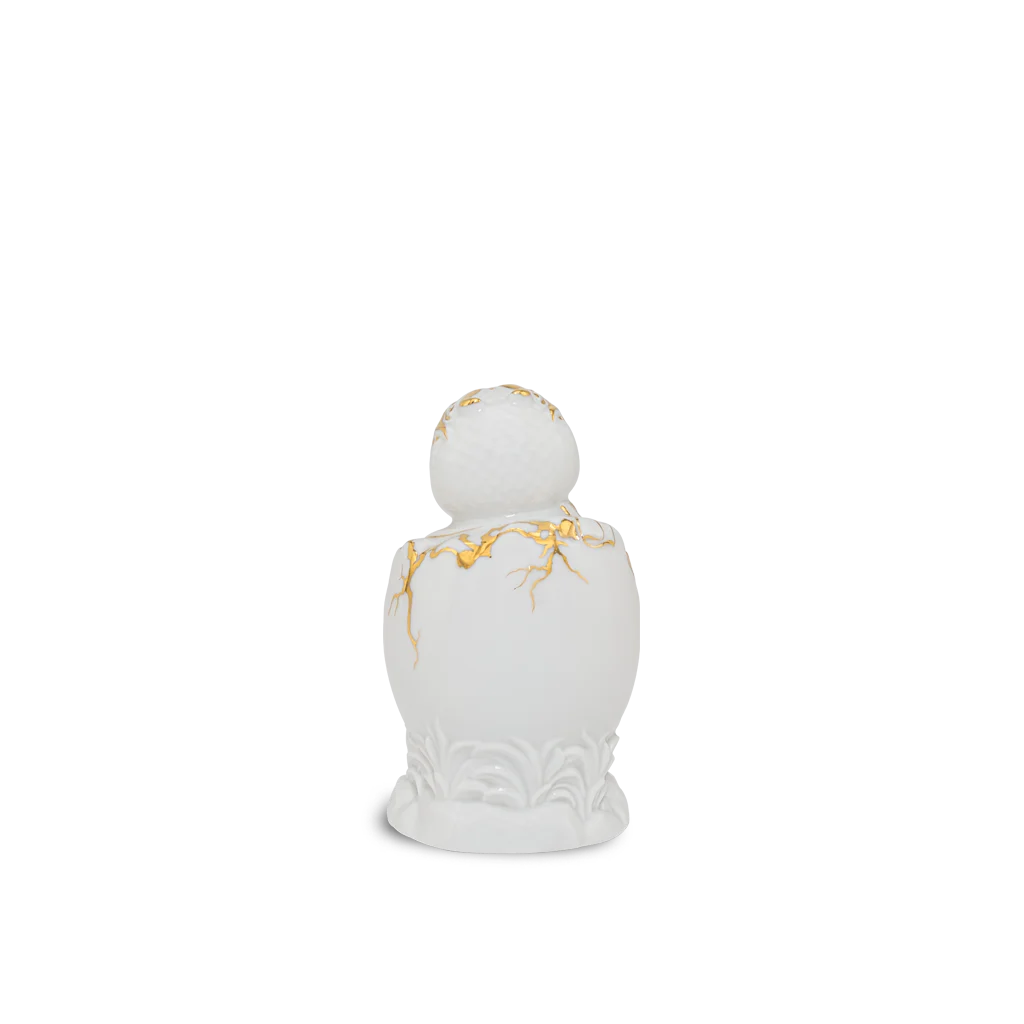 Tượng Rắn Phúc Thái sứ Minh Long 9.8 cm - Trắng