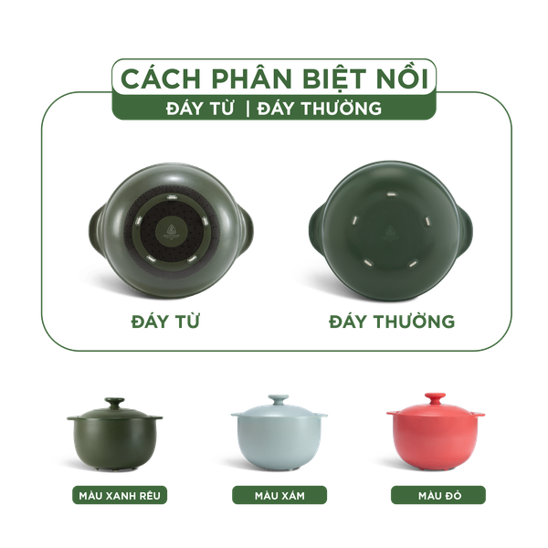 Nồi dưỡng sinh sứ Minh Long Healthycook Vesta (Nồi tròn cao) 3.0 L + nắp (CK)