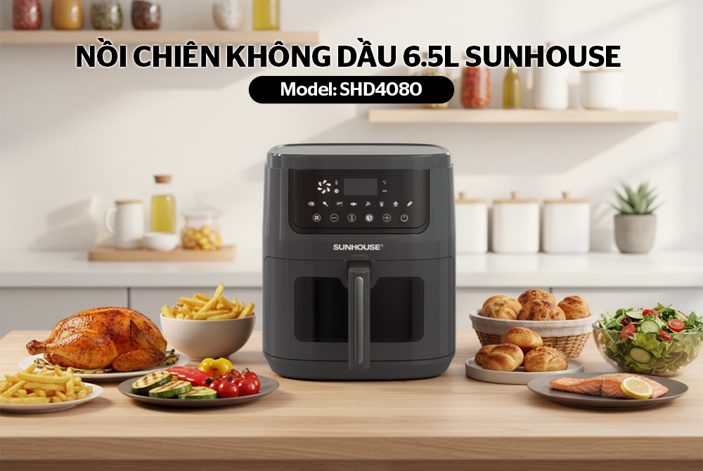 Nồi chiên không dầu 6.5L Sunhouse SHD4083