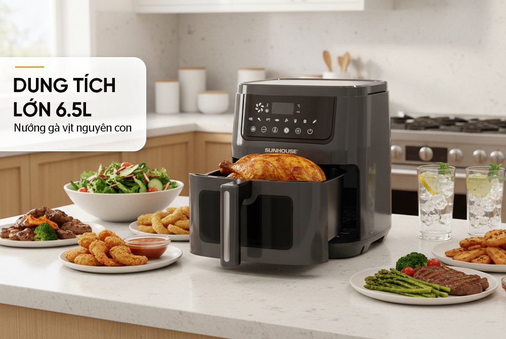 Nồi chiên không dầu 6.5L Sunhouse SHD4083