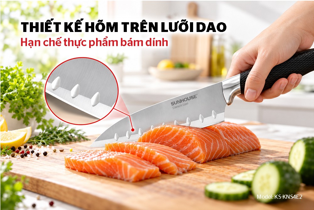 Bộ dao nhà bếp 4 món Sunhouse Eco KS-KNS4E2