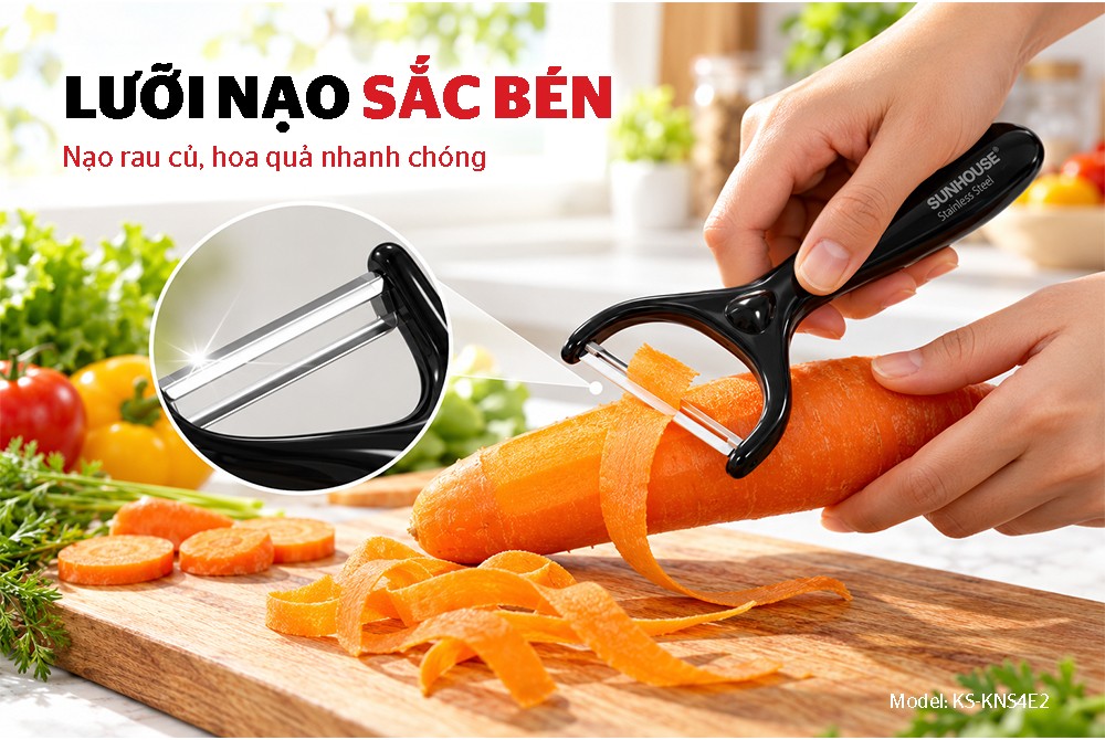 Bộ dao nhà bếp 4 món Sunhouse Eco KS-KNS4E2