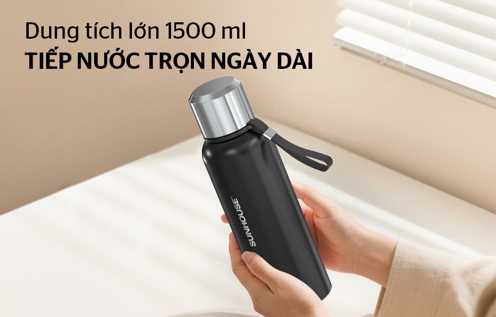 Bình giữ nhiệt Hunter 1500ml Sunhouse KS-TU1500HB