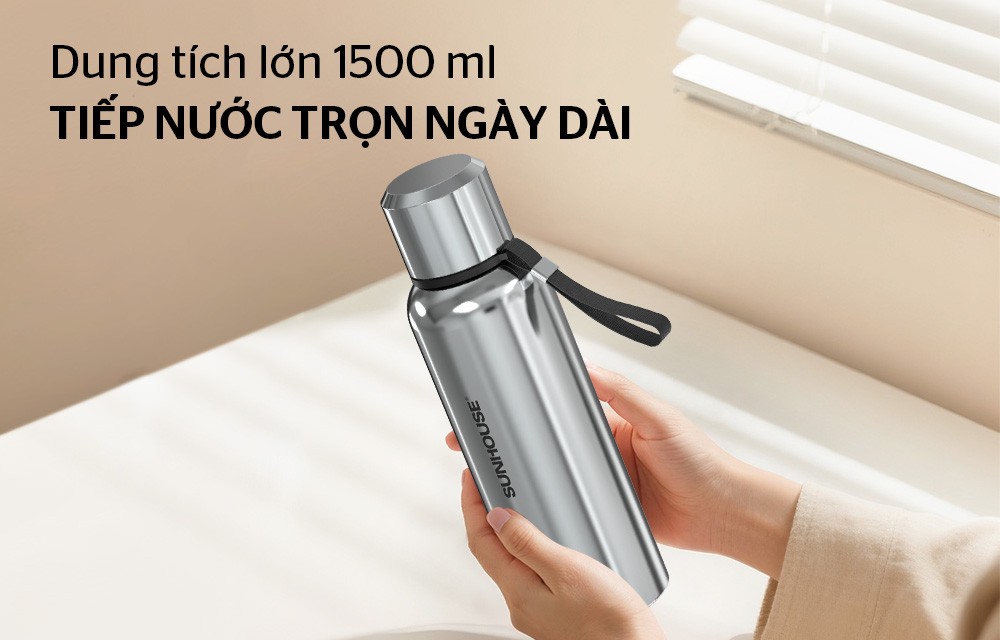 Bình giữ nhiệt Hunter 1500 ml Sunhouse KS-TU1500HI