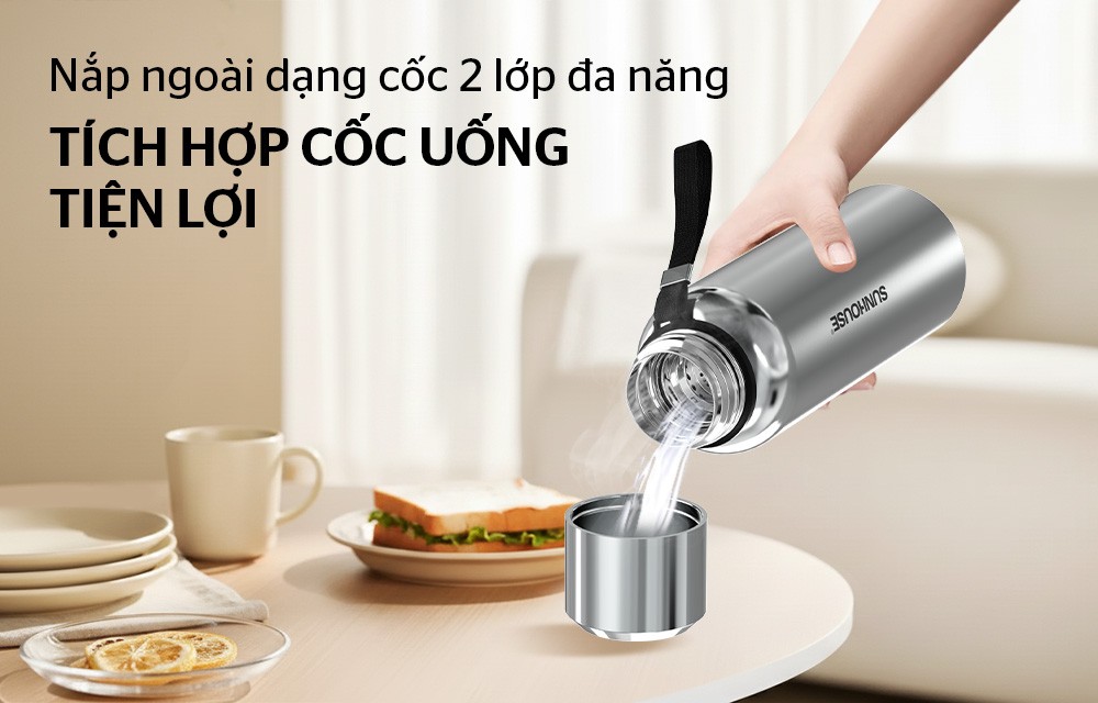Bình giữ nhiệt Hunter 1500 ml Sunhouse KS-TU1500HI
