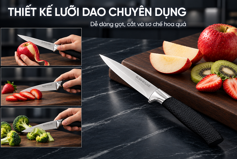 Dao gọt hoa quả Sunhouse Eco KS-KN122P1