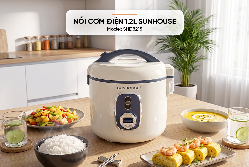 Nồi cơm điện 1.2L Sunhouse SHD8215
