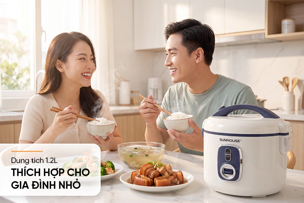 Nồi cơm điện 1.2L Sunhouse SHD8215