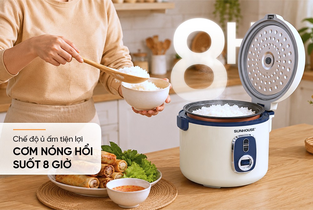 Nồi cơm điện 1.2L Sunhouse SHD8215