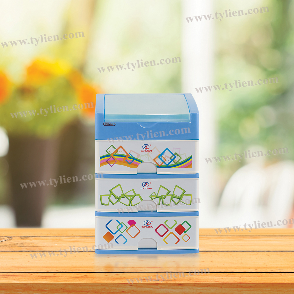 Tủ Nhựa Mini L Trắng Sữa 4 Ngăn nhựa Tý Liên No.0725