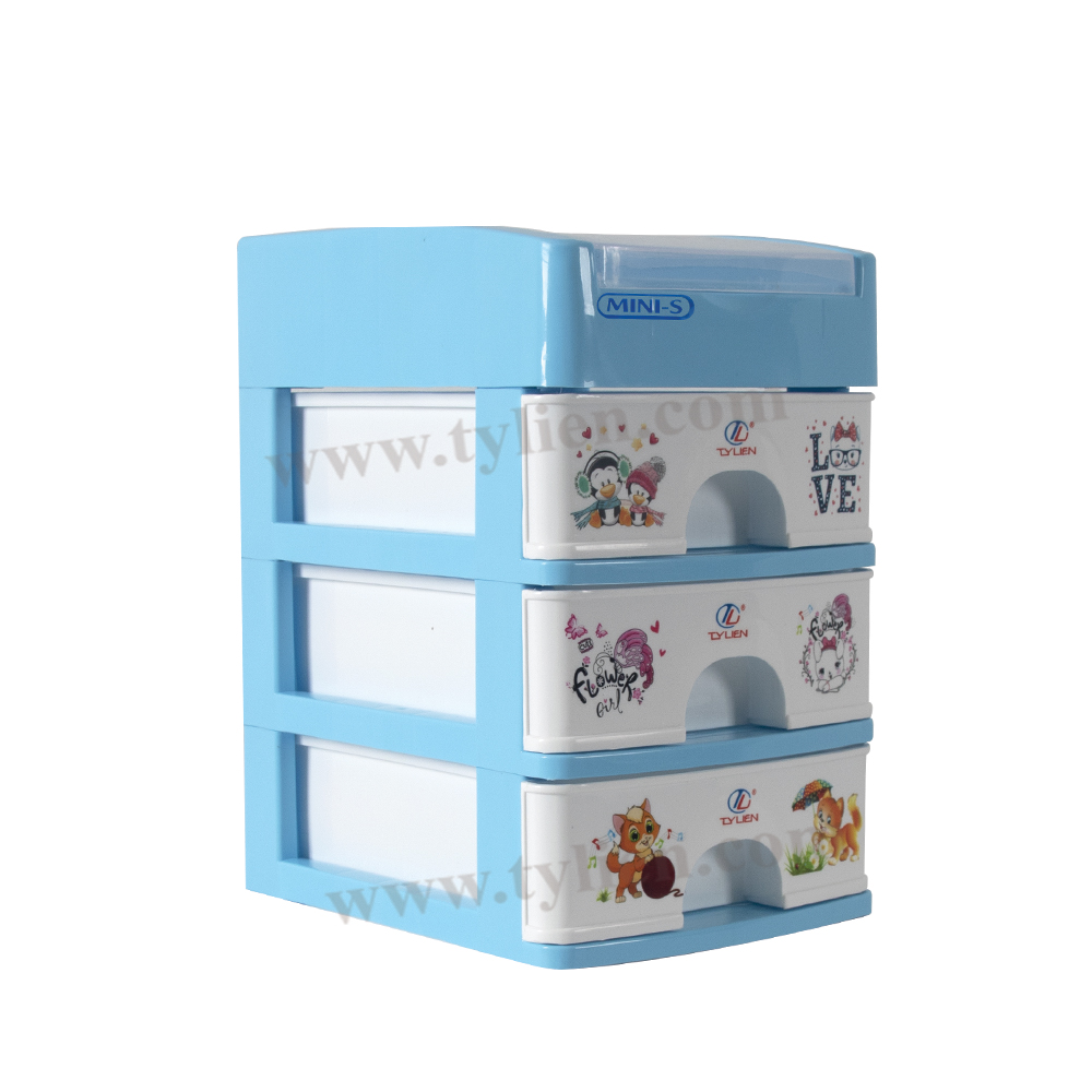 Tủ Nhựa Mini S Trắng Sữa 4 Ngăn nhựa Tý Liên No.0723