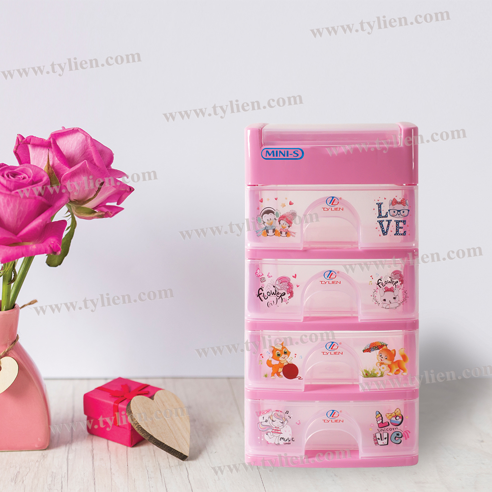 Tủ Nhựa Mini S Trắng Trong 5 Ngăn nhựa Tý Liên No.0723