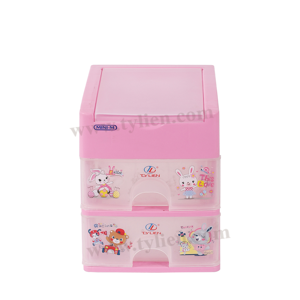 Tủ Nhựa Mini M Trắng Trong 3 Ngăn nhựa Tý Liên No.0724