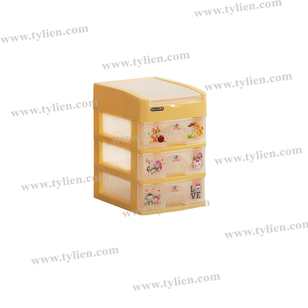 Tủ Nhựa Mini S Trắng Trong 4 Ngăn nhựa Tý Liên No.0723