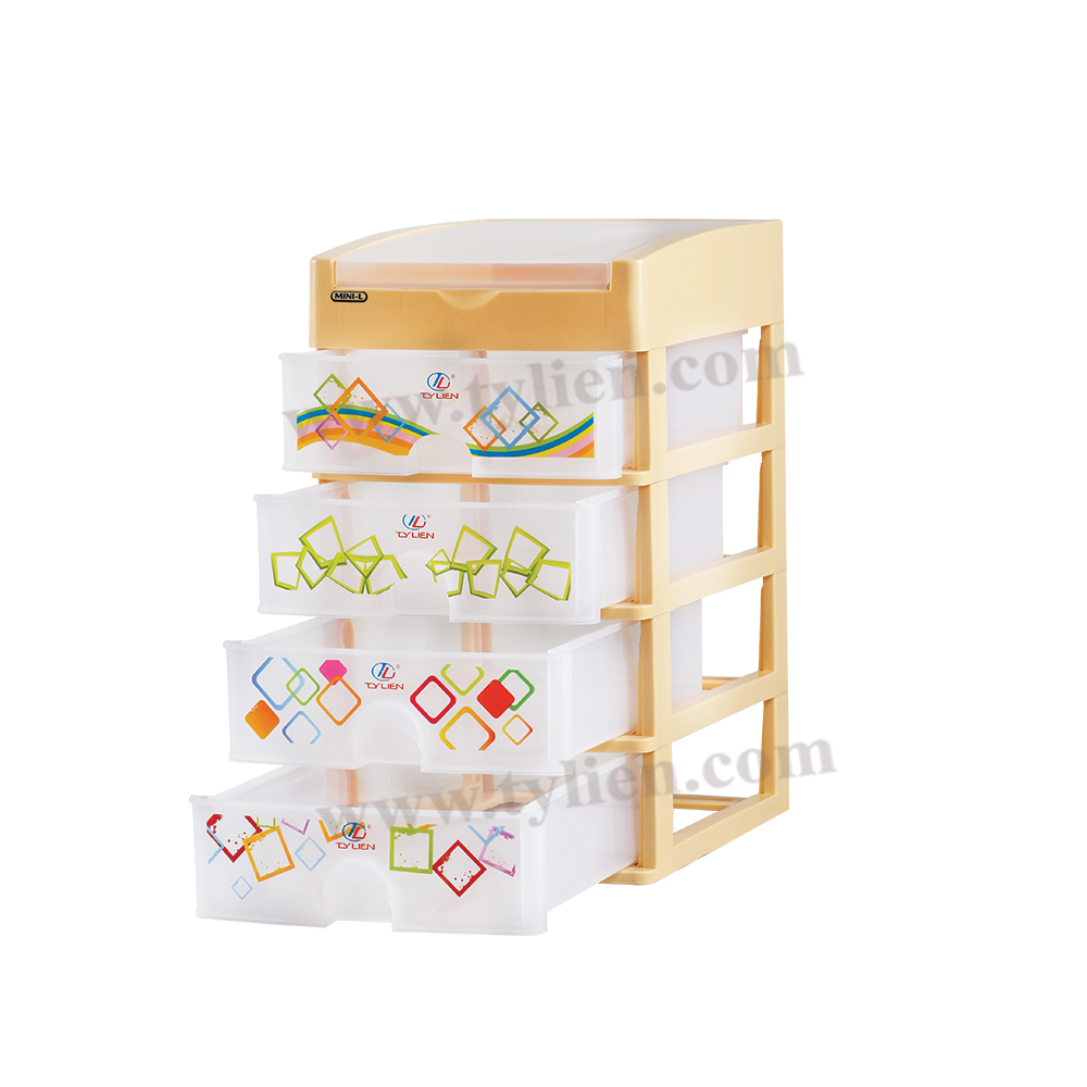 Tủ Nhựa Mini L Trắng Trong 5 Ngăn nhựa Tý Liên No.0725