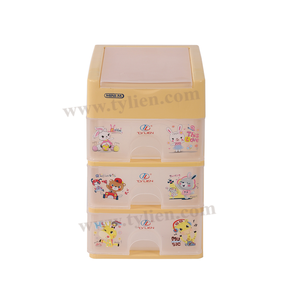 Tủ Nhựa Mini M Trắng Trong 4 Ngăn nhựa Tý Liên No.0724
